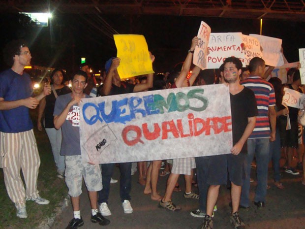 Protesto (Foto: Jairo Gonçalves/G1)