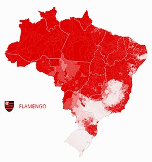Mapa Flamengo (Foto: GloboEsporte.com)
