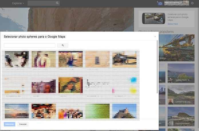 Escolha qual imagem do Google+ deseja enviar para o Views (Foto: Reprodução/Barbara Mannara) Escolha qual imagem do Google+ deseja enviar para o Views (Foto: Reprodução/Barbara Mannara)