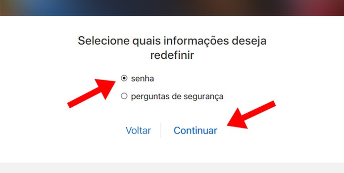 Recupere informações da senha (Foto: Reprodução/Paulo Alves) Recupere informações da senha (Foto: Reprodução/Paulo Alves)