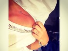 Irmã de Neymar mostra nova tatuagem: 'Abençoada'