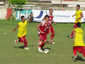 Ancelmo Júnior durante treino no Rio Branco-AC (Foto: Manoel Façanha/Arquivo pessoal)