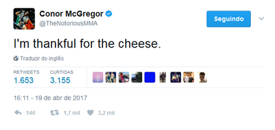 Conor McGregor twitter (Foto: Reprodução / Twitter) Conor McGregor twitter (Foto: Reprodução / Twitter)