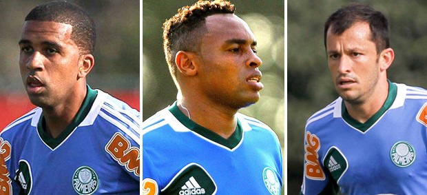 Correa, Leandro e Obina, Palmeiras (Foto: Editoria de Arte / Globoesporte.com)