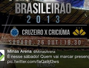 Banner Minas Arena (Foto: Reproduo / Facebook)