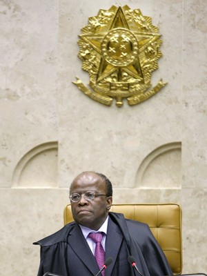 O relator do processo do mensalão no STF, ministro Joaquim Barbosa (Foto: Fellipe Sampaio/SCO/STF)