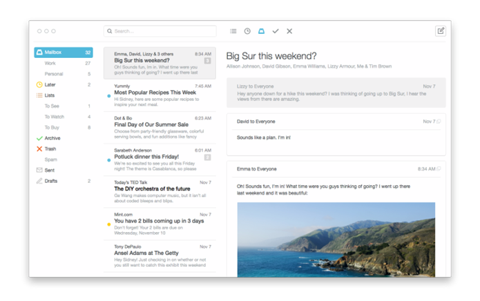 Mailbox libera versão de testes para desktop (Foto: Divulgação/Mailbox)