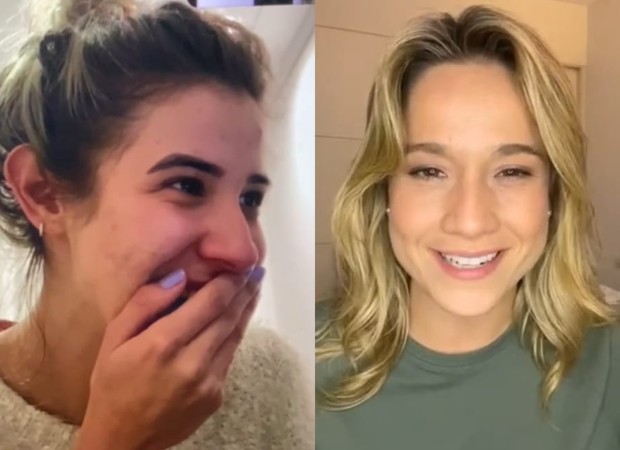 a estudante Mariana Alves se emociona com vídeo de Fernanda Gentil (Foto: reprodução Polen / arquivo pessoal ) a estudante Mariana Alves se emociona com vídeo de Fernanda Gentil (Foto: reprodução Polen / arquivo pessoal )