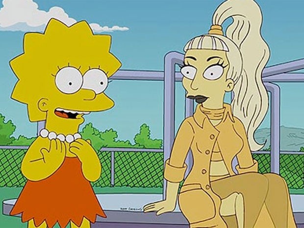 Lisa Simpson e Lady Gaga em 'Lisa Goes Gaga', episódio de 'Os Simpsons' (Foto: Divulgação)