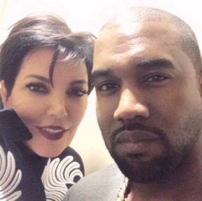 Kris Jenner e Kanye West (Foto: Instagram/Reprodução)