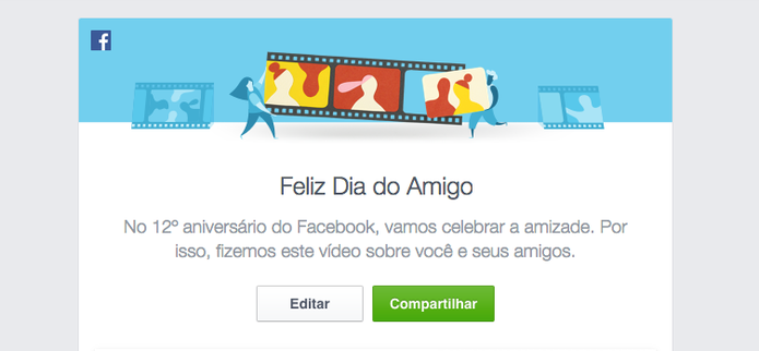 Facebook celebra 12 anos com Dia do Amigo; veja como fazer seu vídeo (Foto: Divulgação/Facebook)