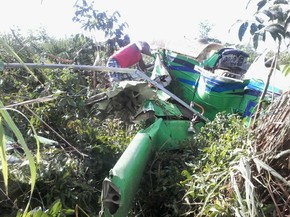 Piloto ia de uma fazenda para outra quando o avião caiu (Foto: Divulgação/Polícia Militar) Piloto ia de uma fazenda para outra quando o avião caiu (Foto: Divulgação/Polícia Militar)