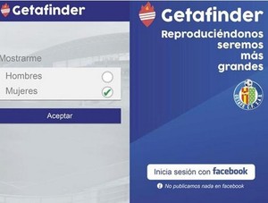 getafinder; app do Getafe para juntar torcedores (Foto: Reprodução SporTV)