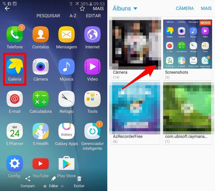 Abra a galeria de imagens do Galaxy S6 (Foto: Reprodução/Lucas Mendes)