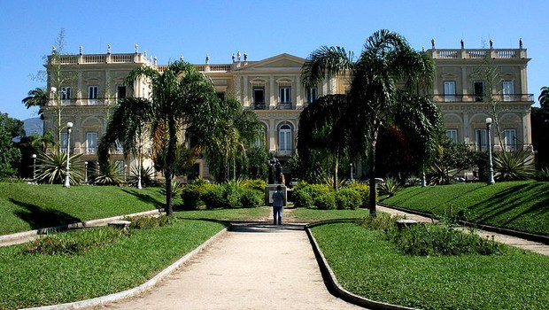 Museu Nacional, mantido pela Universidade Federal do Rio de Janeiro (UFRJ) e sediado na Quinta da Boa Vista, na zona norte do Rio (Foto: Marcus Guimarães/Wikipedia)