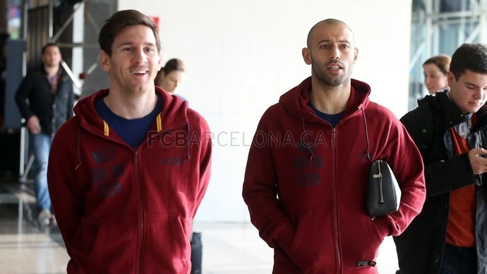 Messi Mascherano Barcelona (Foto: Divulgação/Site oficial do Barcelona)