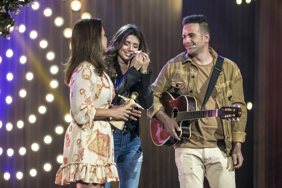 Paula Fernandes se emocionou no programa (Foto: Isabella Pinheiro/Gshow)