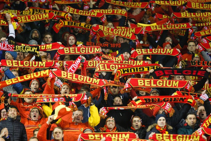 Torcida Bélgica eliminatórias eurocopa primeira lugar ranking Fifa (Foto: EFE)