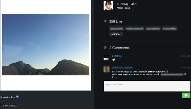 Pedro Bial comenta em foto de Maria Prata (Foto: Instagram/Reprodução)
