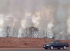 Incêndio atinge fazenda no interior de SP (Alan Schneider/ G1)