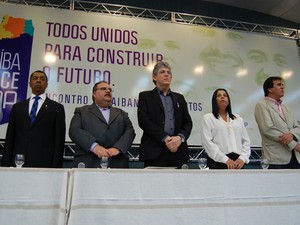 Ricardo Coutinho em encontro com prefeitos da Paraíba (Foto: Jhonathan Oliveira/G1)