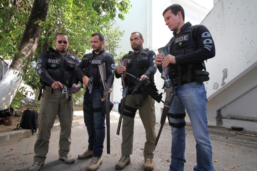 Nas residências do empresário foram apreendidas seis armas (Foto: Marlon Costa/Pernambuco Press)