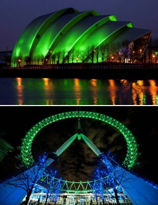 Sydney Opera House e London Eye iluminadas para o Saint Patrick's Day (Foto: Divulgação)