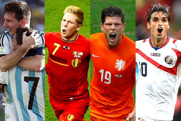 Argentina x Bélgica e Holanda x Costa Rica são os jogos das quartas de final que a Globo exibe no sábado (Foto: globoesporte.com)