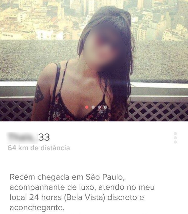 Jovem tem perfil falso criado em aplicativo de relacionamentos (Foto: Reprodução/Tinder) Jovem tem perfil falso criado em aplicativo de relacionamentos (Foto: Reprodução/Tinder)