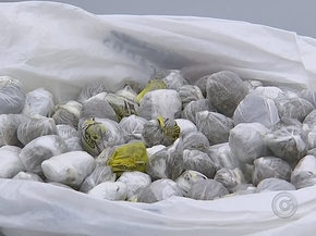 Drogas foram apreendidas com detentos durante retorno de saidinha (Foto: Reprodução/TV TEM)