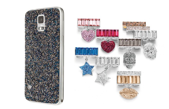 Galaxy S5 e Gear Fit ganharam acessórios do luxo recheado dos famosos cristais Swarovski (Foto: Divulgação/Samsung)