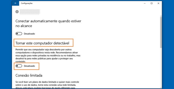 Desative o recurso e torne seu computador não detectável (Foto: Reprodução/Barbara Mannara)