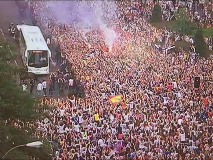 Chegada ônibus Real Madrid