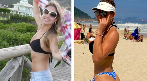 Ex BBB Jéssica Mueller mostra antes e depois do corpo Não existe