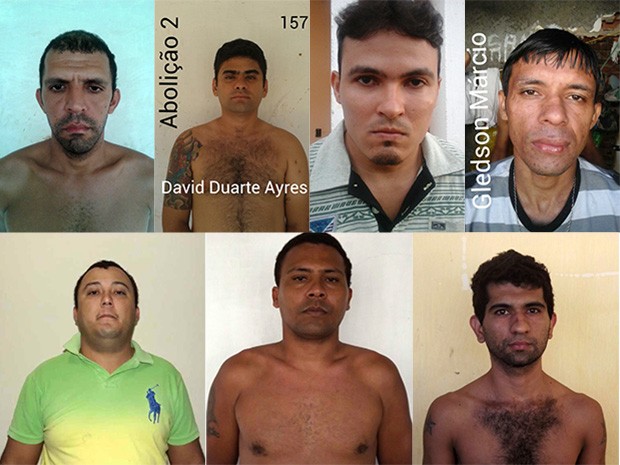 Dentre os fugitivos há acusados de estupro, tráfico de drogas e assalto (Foto: Divulgação/Sejuc)