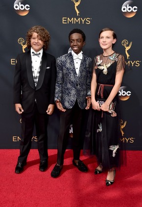 Gaten Matarazzo, Caleb McLaughlin and Millie Bobby Brown (Foto: AFP) Gaten Matarazzo, Caleb McLaughlin and Millie Bobby Brown (Foto: AFP)