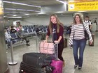 Modelo que ficou quase 20 dias detida nos EUA chega a São Paulo