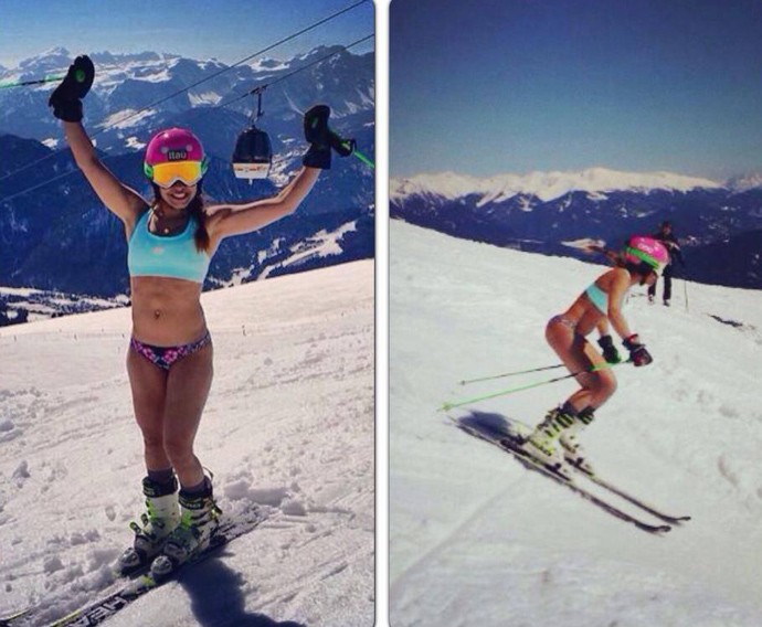 Maya Harrisson, esqui alpino (Foto: Reprodução / Facebook)