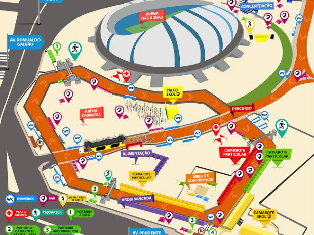 Confira o mapa do Carnatal 2016 (Foto: Divulgação) Confira o mapa do Carnatal 2016 (Foto: Divulgação)