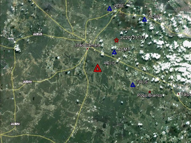 Tremor foi registrado no Rio Grande do Norte na sexta (16) (Foto: Reprodução/LabSis/UFRN)