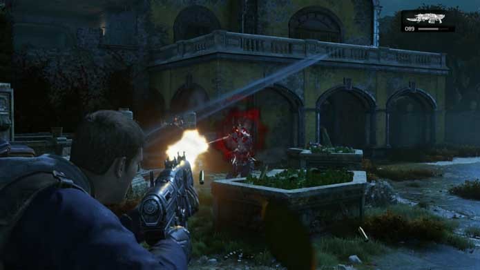 Mire sempre na cabeça em Gears of War 4 (Foto: Reprodução/Murilo Molina)