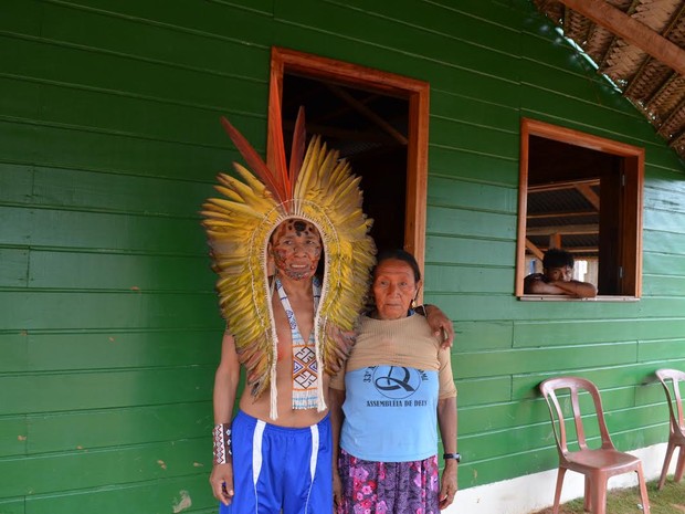 Índios recebem casas no interior do Acre (Foto: Francisco Rocha/G1)