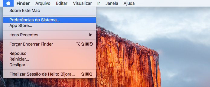 Acesse as configurações do Mac (Foto: Reprodução/Helito Bijora)