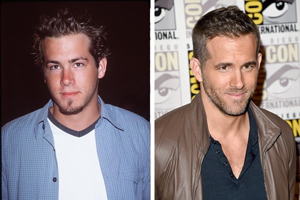 Ryan Reynolds em 1999 e em 2015 (Foto: Getty Images)