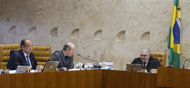 Ministros do STF discutem sobre artigos da Constituição que tratam da perda de mandato (Foto: Gervásio Baptista/SCO/STF)