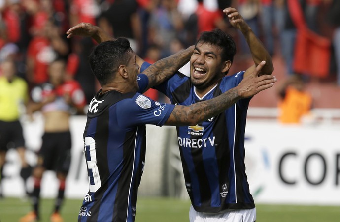 Junior Sornoza comemora gol Independiente del Valle (Foto: AP Photo/Martin Mejia)