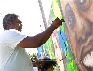 Wellington Potiguar - artista plástico - caricaturas (Foto: Reprodução/Inter TV Cabugi)