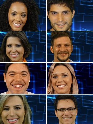 Montagem mostra os 8 primeiros participantes do BBB13 (Foto: Divulgação/TV Globo)