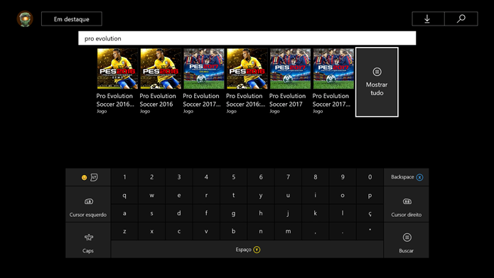 Nova versão de Pro Evolution Soccer 2017 está disponível para download na Xbox LIVE (Foto: Reprodução/Murilo Molina)