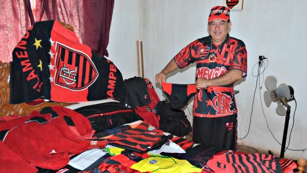 Bentinho, torcedor do Flamengo em Guajará-Mirim (Foto: Rosiane Vargas)